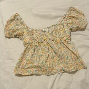 Floral crop top💛